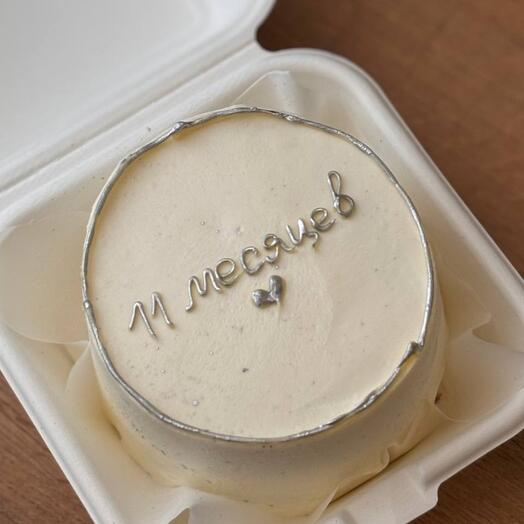 Ббенто-торт минимализм серебро