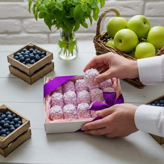 🫐Melleņu zefīrs 🫐Черничный зефир со свежими ягодами