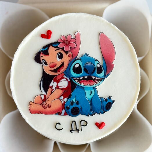 Бенто торт Стич Лилу Ohana с Днем рождения