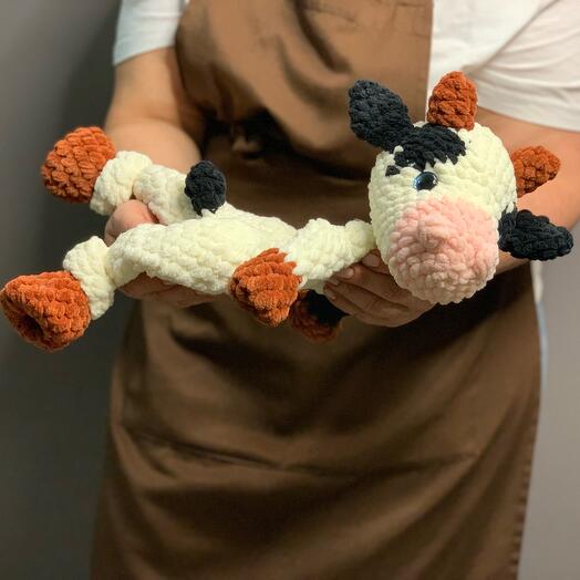 Игрушка сплюшка коровка