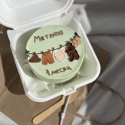 Бенто торт для ребенка на 1 месяц 2 месяца 6 месяцев годик
