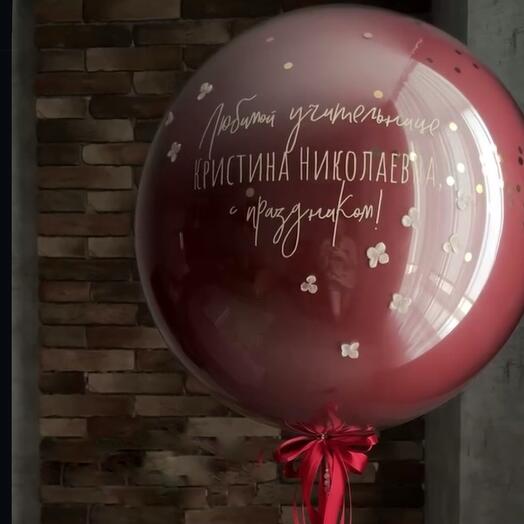 Стеклянный шар с декором гортензии