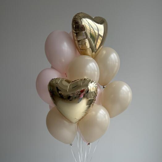 "Набор шаров с гелием 14 шт. Фонтан из шаров Сахар