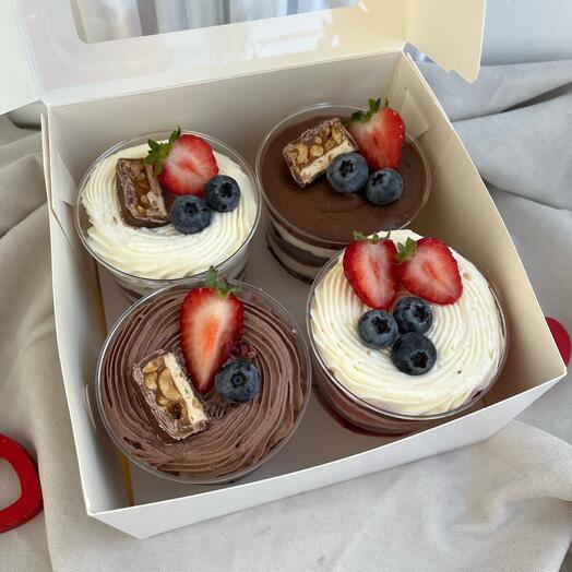 Набор с днем рождения папе маме в подарок трайфл десерты капкейки фуршет корпоратив