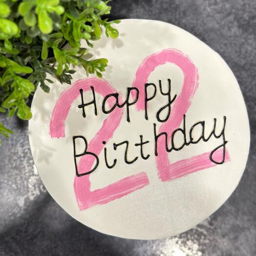 Бенто торт с Happy Birthday с цифрами