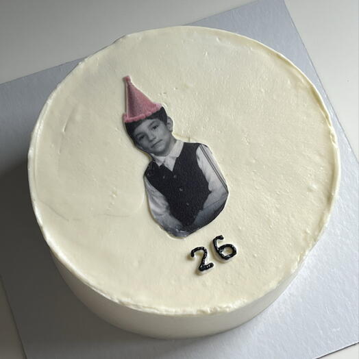 Торт с детской фотографией