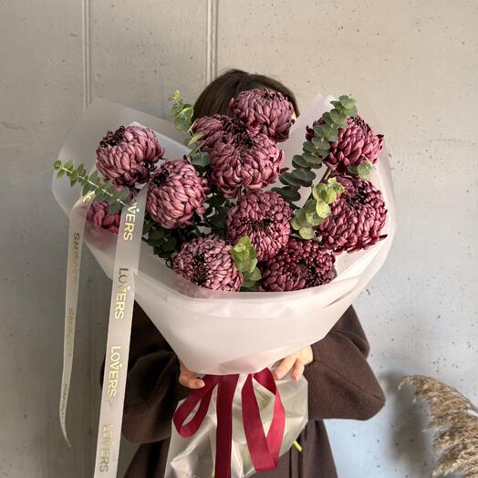 Осенний букет из бигуди