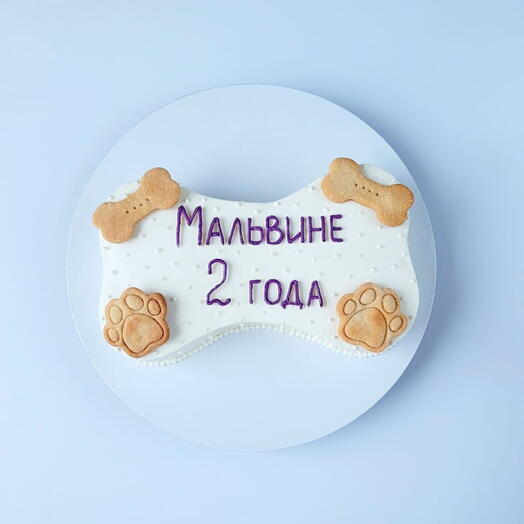 Собака лапки оближет