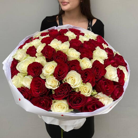 75 роз Кения  Микс