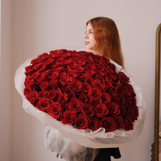 101 Роза 70 см в упаковке