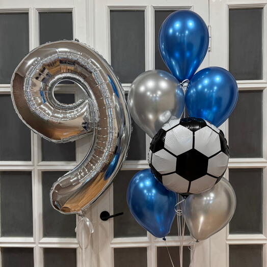 (НА ВЫБОР) набор воздушных шаров футбол 8 шт. (ON CHOICE) set of helium balloons football 8pcs