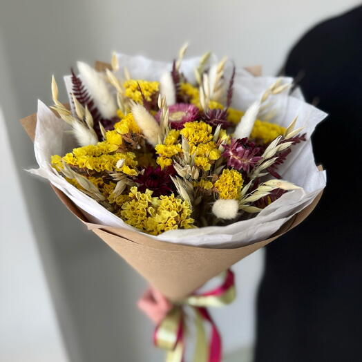 Желто-бордовый комплимент