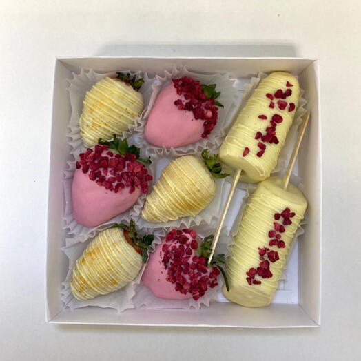 Набор клубника и бананы в шоколаде