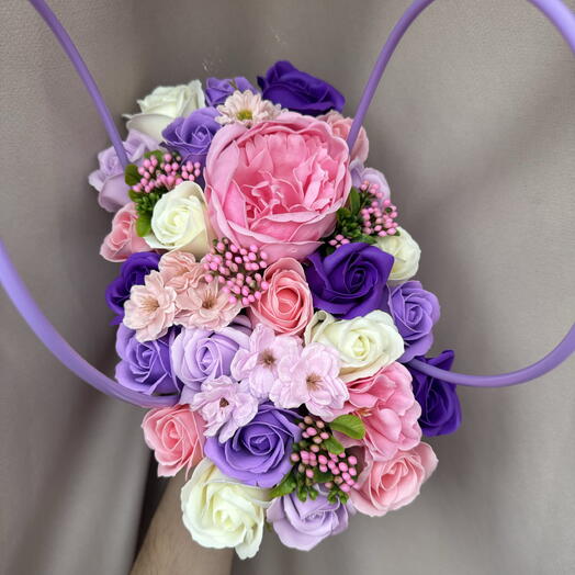 Сумочка сиреневая из мыла средняя