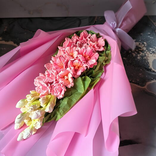 Букет гладиолусов из зефира размер s