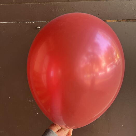 Шар с гелием красный хром