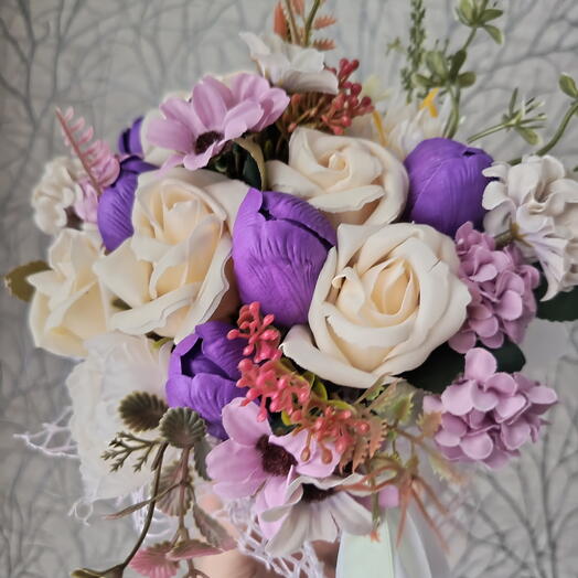Для мамы нежный мыльный букет 💐