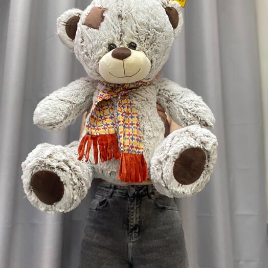 Коричневый мишка с шарфом 🤎🧶
