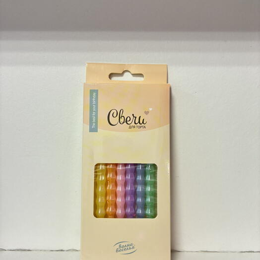 Свечи для торта "Цветной перломутр"