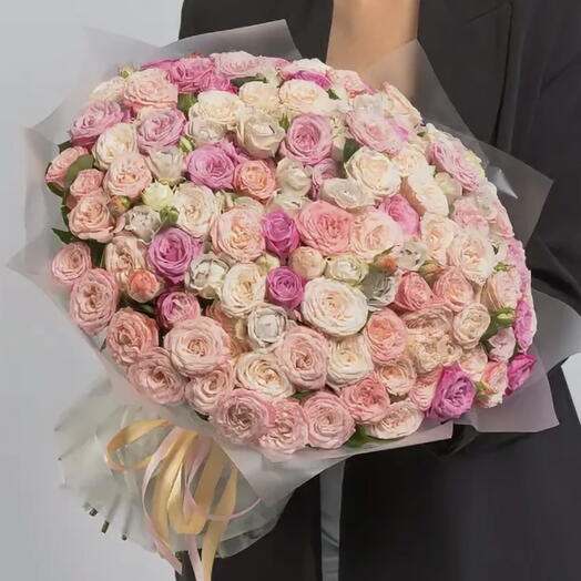 51 кустовая Роза 💗букет из свежих роз