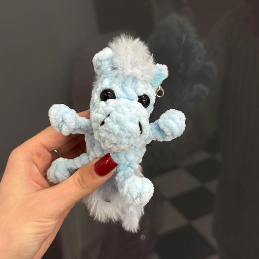 Брелок-игрушка символ нового года «Лошадка Снежинка»