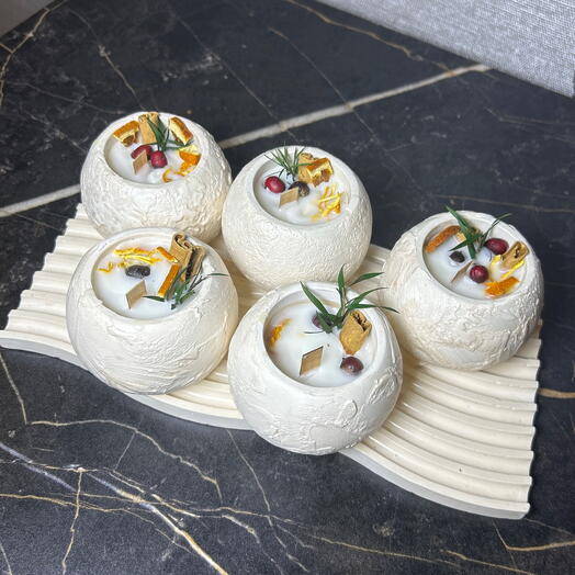 Набор арома свечей Цитрус и корица