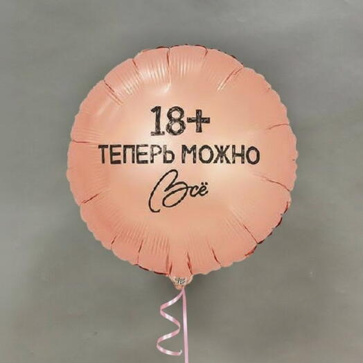 Шар-фольга «18+»