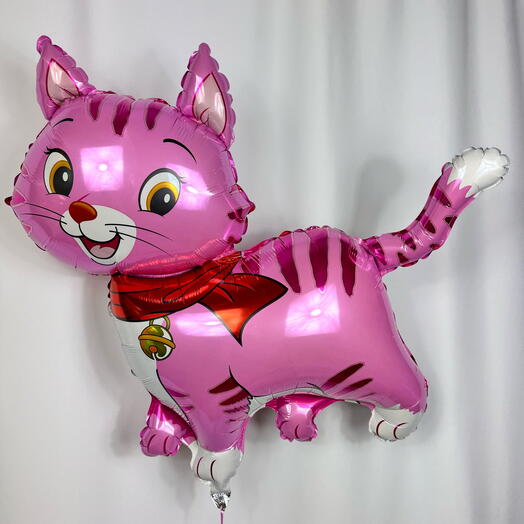 Воздушный шар гелий «Котенок» розовый. Helium balloon Cat pink