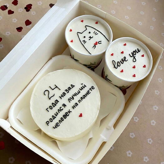 Комбо набор бенто+2 cake to go на день рождения Лучшему человеку