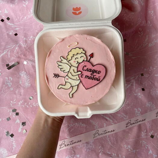 Бенто торт на День Святого Валентина Сладко с тобой, коллекция «14 февраля»