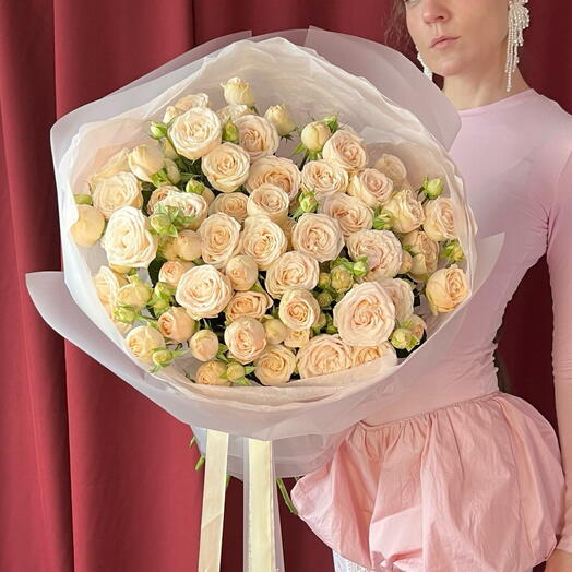 Роза кустовая,кремовая 15 шт