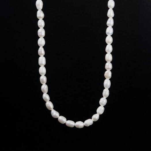 Чокер ожерелье Эрика Белый жемчуг культивированный Rh+ 40 см (CHO1011)