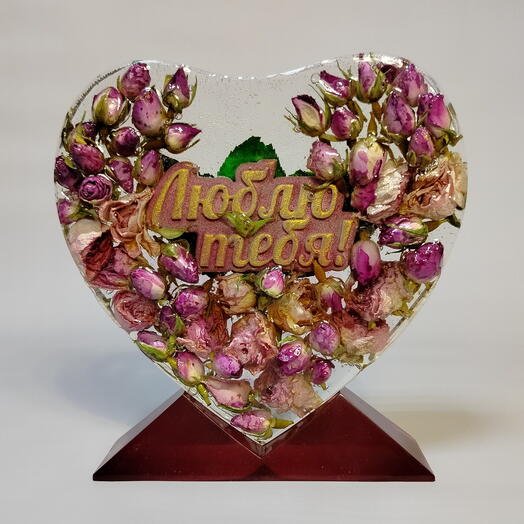 Статуэтка "Сердце" из эпоксидной смолы для самой любимой, ручная работа