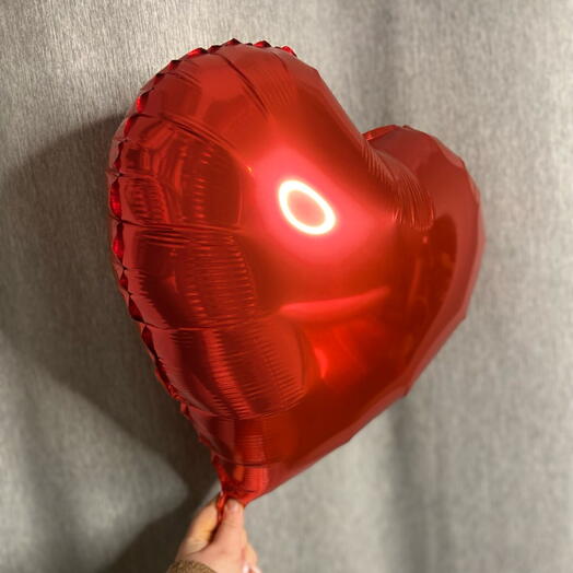 Шар фолгированный с гелием 45см (сердце) красное
