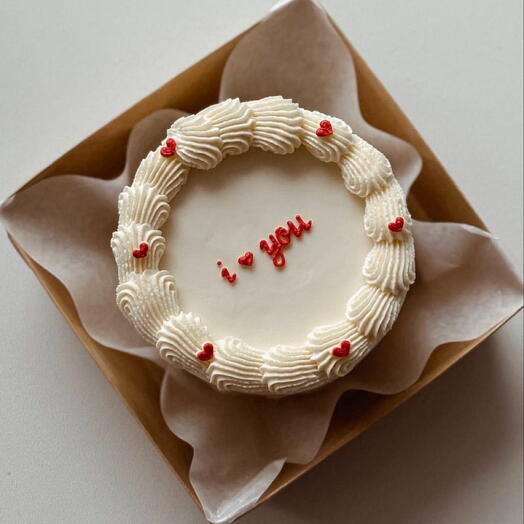 Бенто-торт S «i love you» на 14 февраля