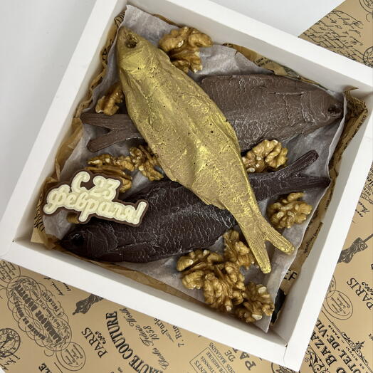 Шоколадный набор Золотая рыбка к 23 февраля