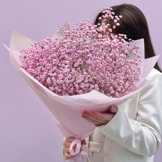 Розовое облачко 💗 Нежно-розовая гипсофила (7 шт)