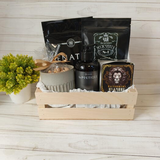 Набор подарочный в ящике для мужчины