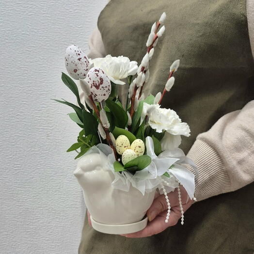 Пасхальная композиция в кашпо "Весеннее воскресенье" ☺️ подарок близкому