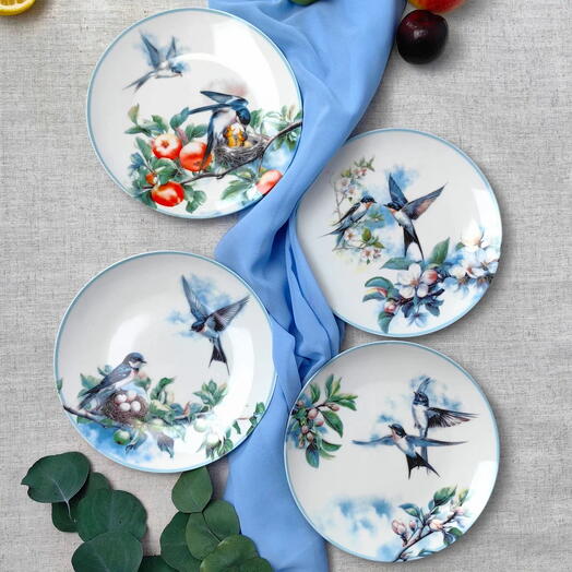 Набор тарелок из костяного фарфора подарочный