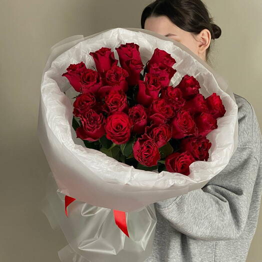 Красные розы ХИТ 25 шт