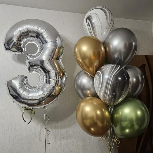 Воздушные шары,шарики на 3года сына,мальчика-12шаров