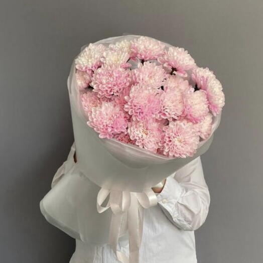 Моно букет с розовой хризантемой🌸