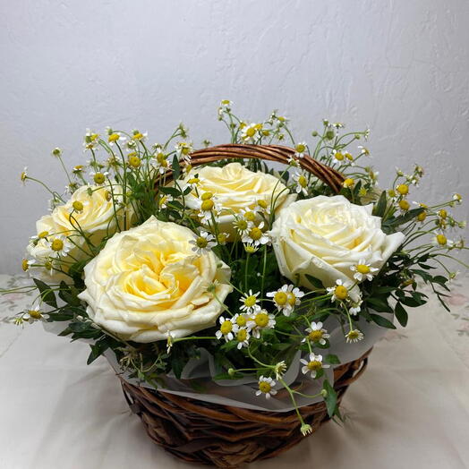 Корзина с розами