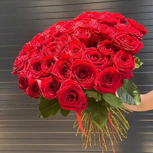 🔥Шок цена🔥-40%Акция🔥Монобукет из 51 красной российской розы/ Цветы Уфа/ Доставка Уфа