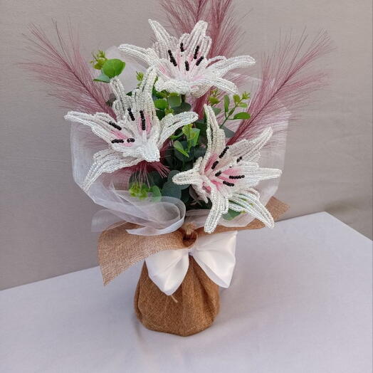 Lilies in loft style vase
