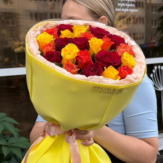Моно букет 25 роз