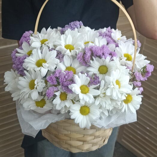 Корзина "Ромашковое настроение"🌸🌸🌸