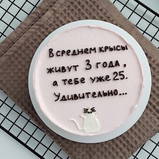 Бенто торт с крысой на день рождения - В среднем живут, с юмором