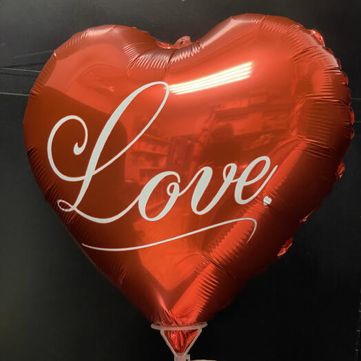 Шар воздушный Серце Love красный, фольга